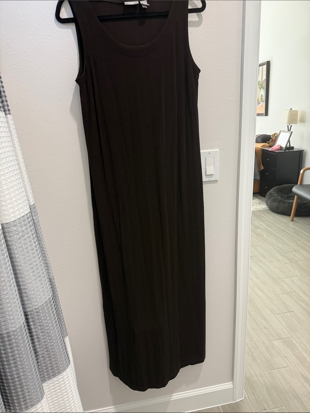 Chico's Sleeveless Brown Maxi Dress with Jacket and attached scarf